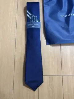 【新品未使用】TOMMY HILFIGER ネイビー スリムタイ