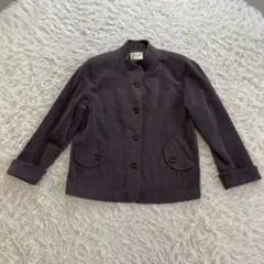 ○アイテム Milone ショート丈起毛ジャケット スタンドカラー 長袖