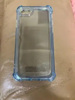 iPhoneSE3対応 クリアケース ブルー