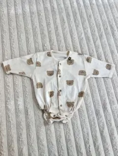 クマちゃんロンパース ホワイト 60~70cm