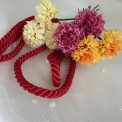 ボールブーケ　造花　紐　ウェディング　和装　着物　前撮り