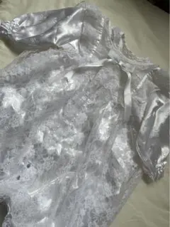 ホワイトレース　ベビードレス　退院着