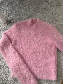 ZARA ピンク 装飾付き ニット