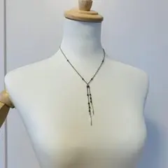 ネックレス　ロング　Y字　秋冬　タートル　クルーネック　ダブル　シルバー　秋冬