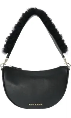 Maison de FLEUR チュールショルダーバッグ　黒
