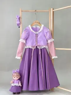 No.T2525｜ナツミハンドメイド ラプンツェル風プリンセス可愛いワンピース