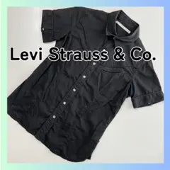 美品　リーバイストラウス　Levi 半袖シャツ　Mサイズ　ブラック　ウエスタン風のサムネイル