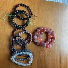 天然石ビーズブレスレットセット 11個