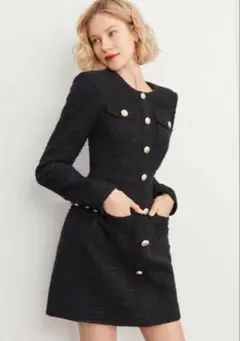 N FRAME エヌフレーム　アクセントマークツイードミニワンピース　Sサイズ N.FRAME/エヌフレーム】アクセントマークツイードミニワンピース – N FRAME