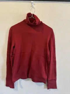 GIORDANO タートルネック カットソー S ボルドーのサムネイル
