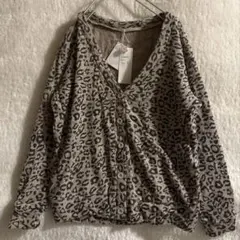 RETRO GIRL ヒョウ柄 長袖カーディガンMサイズ