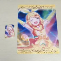 【値下げ】スクエア缶バッジ&下敷きセット プロセカ 鏡音リン