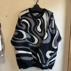 Pair Pair マーブルニット　ブラック　長袖ニット