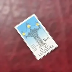 77764セール現品限　外国切手　チェコ発行外燈1種揃凹版