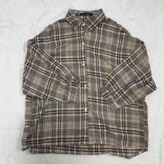 【SPRAY PREMIUM】チェック柄　ビックシャツ　F