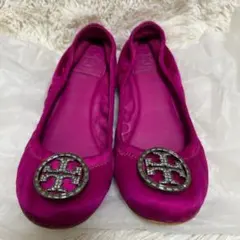 【新品未使用】Tory Burch 薄紫 フラットバレエシューズ トリーバーチ TORY BURCH レディーズ 靴 シューズ バレエシューズ