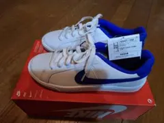 【新品未使用】NIKE コートロイヤル 23.5cm ホワイト×ブルー 箱無し
