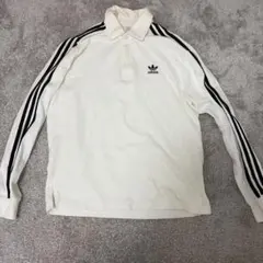 adidas オリジナルス 長袖 ポロシャツ ホワイトのサムネイル