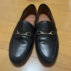 24cmCOACH ブラック ローファー 金具付き