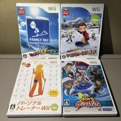 24時間以内発送　Wiiソフトまとめ売り　4本セット　ファミリースキー　スノボ