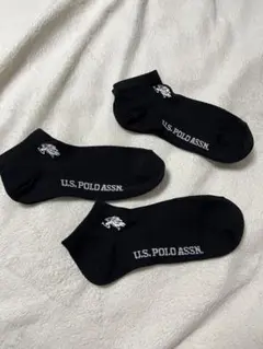U.S. POLO ASSN. 黒ソックス 3足セット