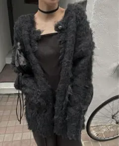 ウィルフリー brushed reversible lightly knit