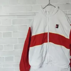 ナイキ 90s テニスロゴ ナイロンジャケット (M) ゆるだぼ ヴィンテージ
