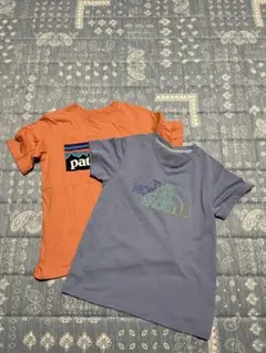 140 tシャツ2点セット　パタゴニア、ノースフェイス