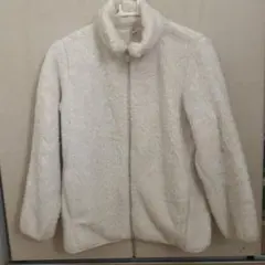 ファーリーフリースフルジップジャケット レディースM オフホワイト