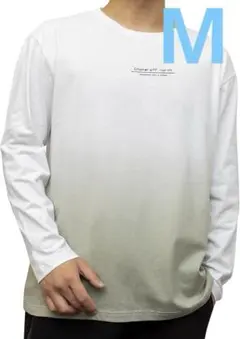 ★Mサイズ　tシャツ メンズ 長袖 大きいサイズ 長袖Tシャツ グラデーション