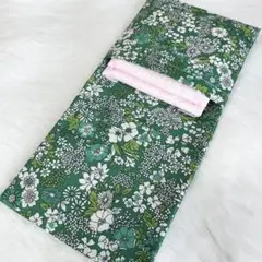 サニタリーケース 花柄 小さなお花 グリーン 緑 エレガント S10505