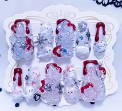 血塗れ平成女児ねいる ♡ クリアデザインピンク×水色ねいる