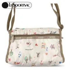 LeSportsac ショルダーバッグ 犬 猫柄 アニマル柄