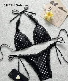SHEIN SWIM ドット柄 フリル ビキニ 水着