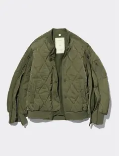 GU×rokh キルティングブルゾン オリーブ 3XL メンズにも