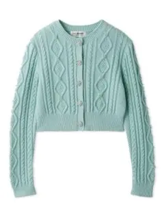 リリーブラウン L.B CANDY STOCK パールビジューカーディガンMNT