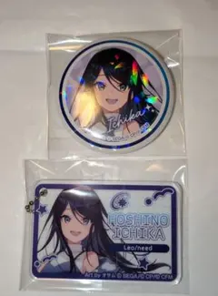 そ*ん様 プロセカ　ローソン　コラボ　星乃一歌　アクリルキーホルダー　缶バッチ