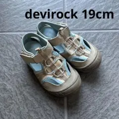 devirock ベージュ/水色 ストラップサンダル　19cmのサムネイル
