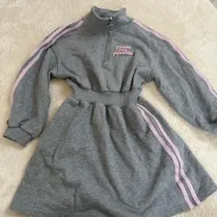 JENNI グレー ジップアップワンピース