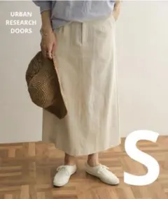 URBAN RESEARCH DOORS コットンリネン グルカスカート S