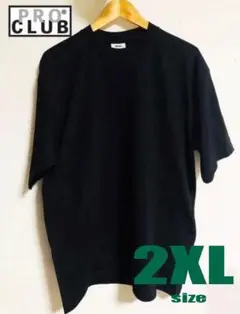 PROCLUB プロクラブ 無地 ヘビーウェイト 2XL ブラック 黒 Tシャツ