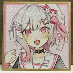 S*8様 魔法少女ノ魔女裁判 まのさば 桜羽エマ 手描きイラスト 色紙