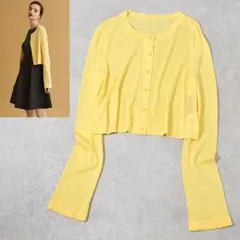 FOXEY Knit Cardigan Primavera 40 イエローのサムネイル