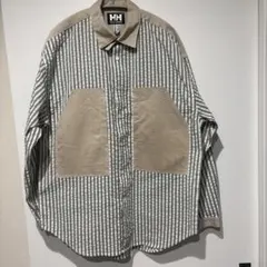 Helly Hansen ストライプ　長袖シャツ　オーバーサイズシャツ