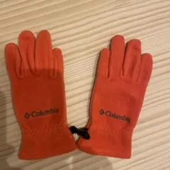 Columbia オレンジ　フリース手袋 S YOUTH