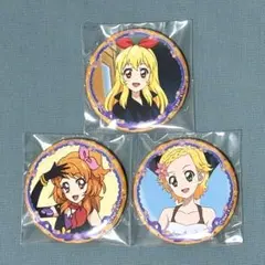 アイカツ　イオン　ハロウィン　チョコインサブレ　缶バッジ　いちご　あかり　ひなき