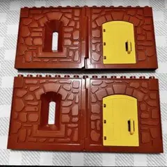 レゴ デュプロ アンパンマンブロックラボ 壁 窓 石造り風 ４枚セット