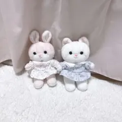 アフタヌーンティーのバレリーナ チュチュうさぎ ぬいぐるみ 2体セット