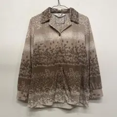 A.P.C. シルク100% 総柄ブラウス 36 フリルネック - メルカリ