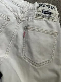 RODEO CROWNS ホワイトダメージジーンズ XS